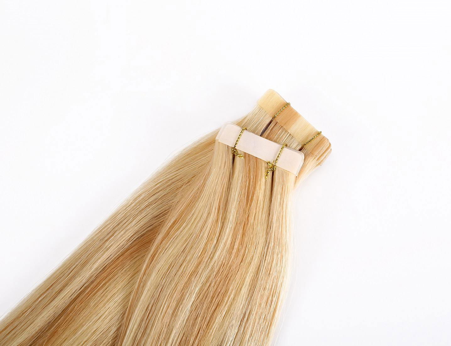 Double Drawn Remy  Tape in Hair Extensions Piano Color 2