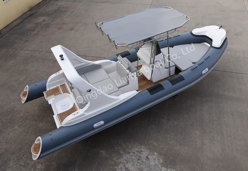Liya 22feet fiberglass hull inflatable boat rib 