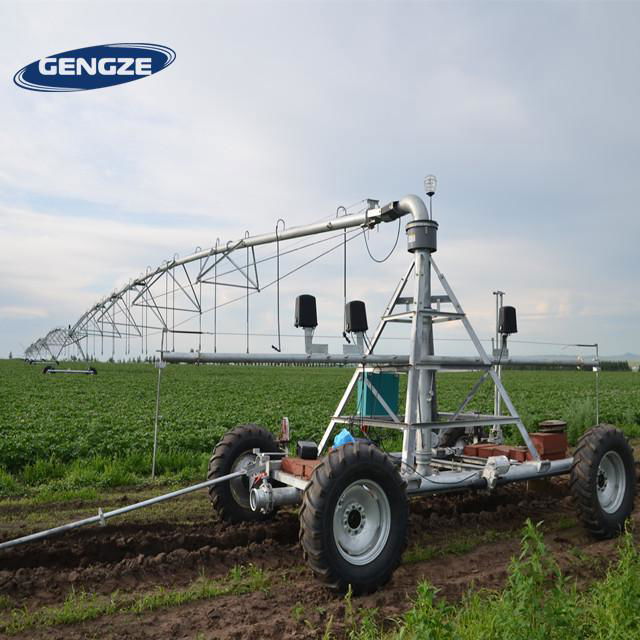 Traveling agricultural linear irrigation system