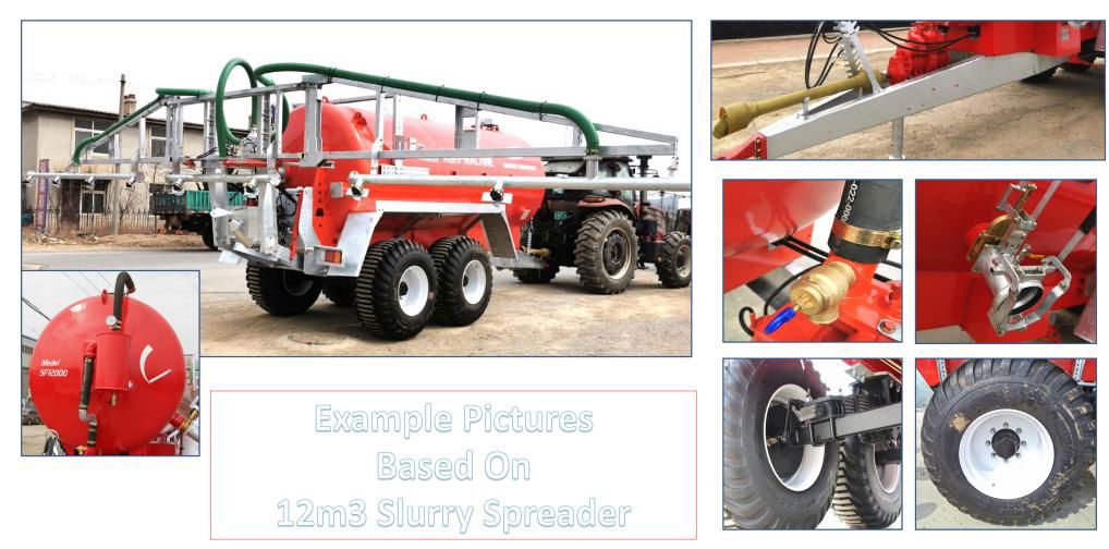 Tractor towed liquid fertilizer applicator slurry spreader 3
