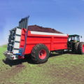 Agricultural farm tractor mounted manure fertilizer spreader