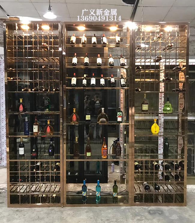 酒店不鏽鋼酒架定製 4