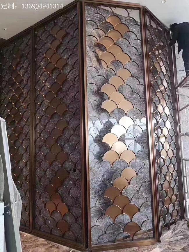背景墙不锈钢屏风 2
