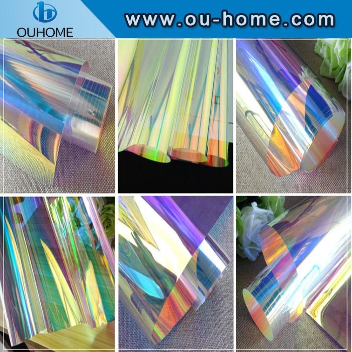 BT201 Colored glass film discoloration transparent rainbow film 2
