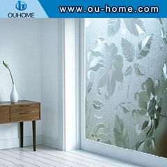 H1006 3D flower decorative embossed static film