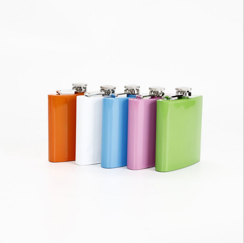 china factory wholesale color 6oz hip flask 2