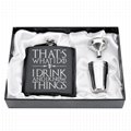 stainless steel hip flask gift set for wedding favor