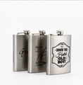 Best hip flasks for gifts and drinking with logo 3