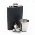 6oz matt black hip flask  1