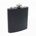 6oz matt black hip flask  2