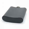 6oz matt black hip flask  3