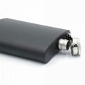 6oz matt black hip flask  4