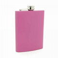 customize wedding gift pink hip flask