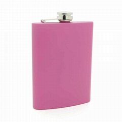 customize wedding gift pink hip flask support engrave logo