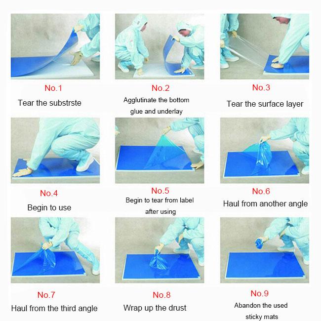 Cleanroom disposable blue sticky mats  2