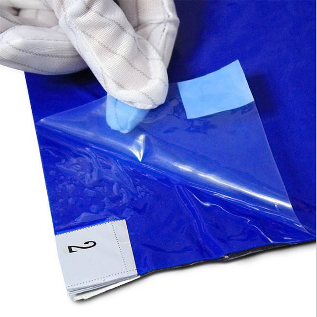 Cleanroom disposable blue sticky mats 