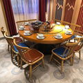 Wood Round Table in Hong Kong Restaurant 2