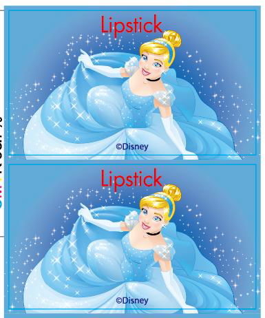 princess label Lipstick Customize label Cosmetic products label