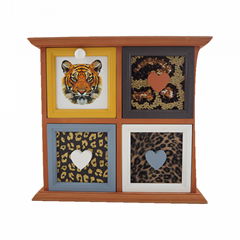 WOODEN TIGER DRAWER STAND HOME DECORATION