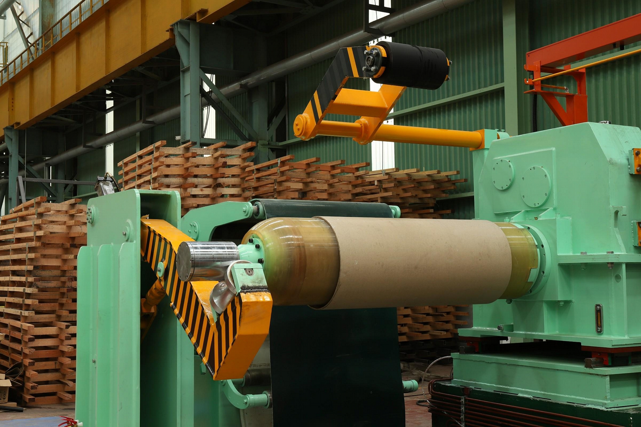 stainless steel polishing machine with the hydraulic coiler Hydraulic