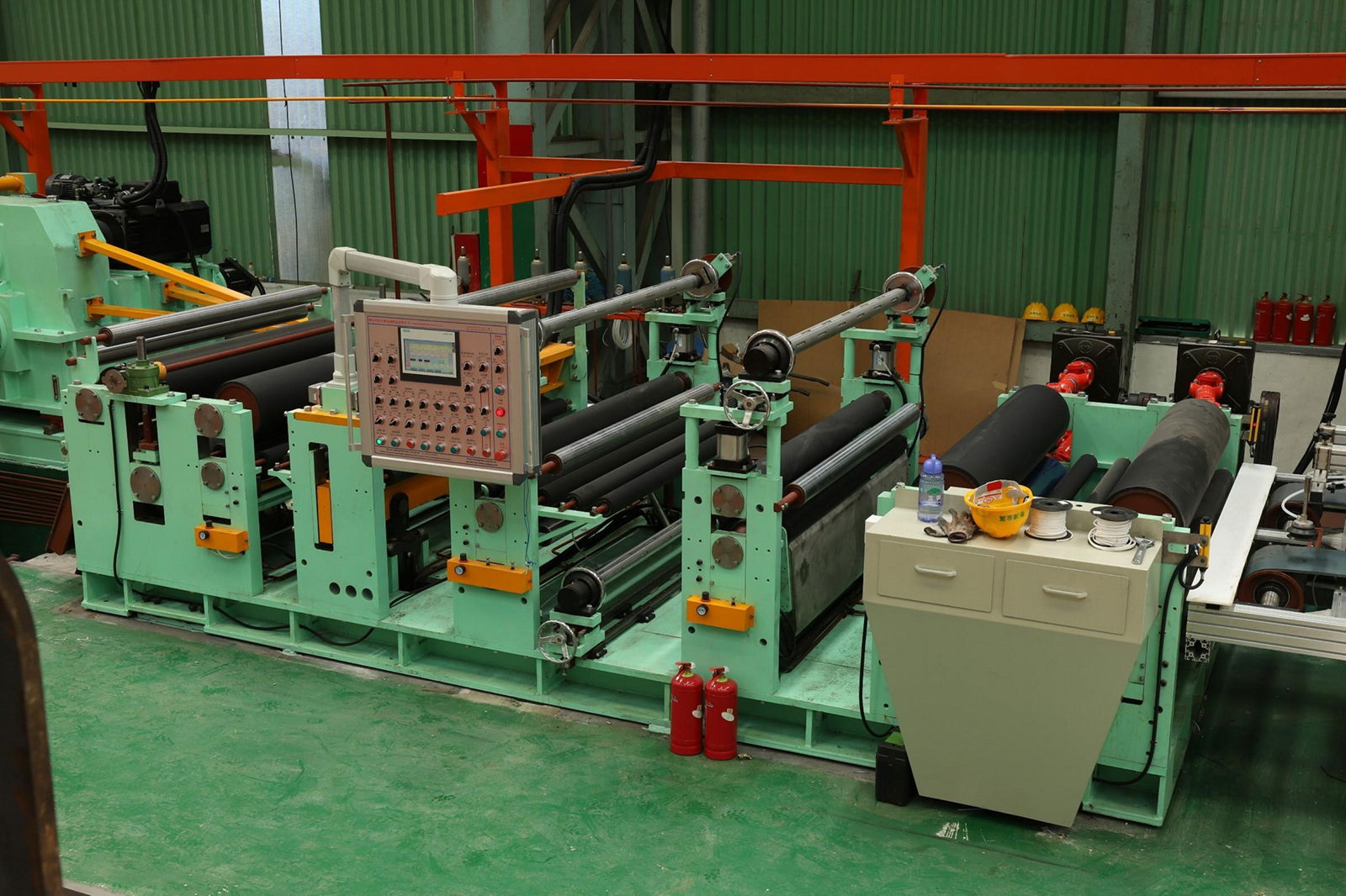 stainless steel plate polishing line with the tension table