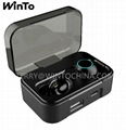 Bluetooth Earphone with 2600mAh Charging Box IPX6 Waterproof Wireless Headphone 