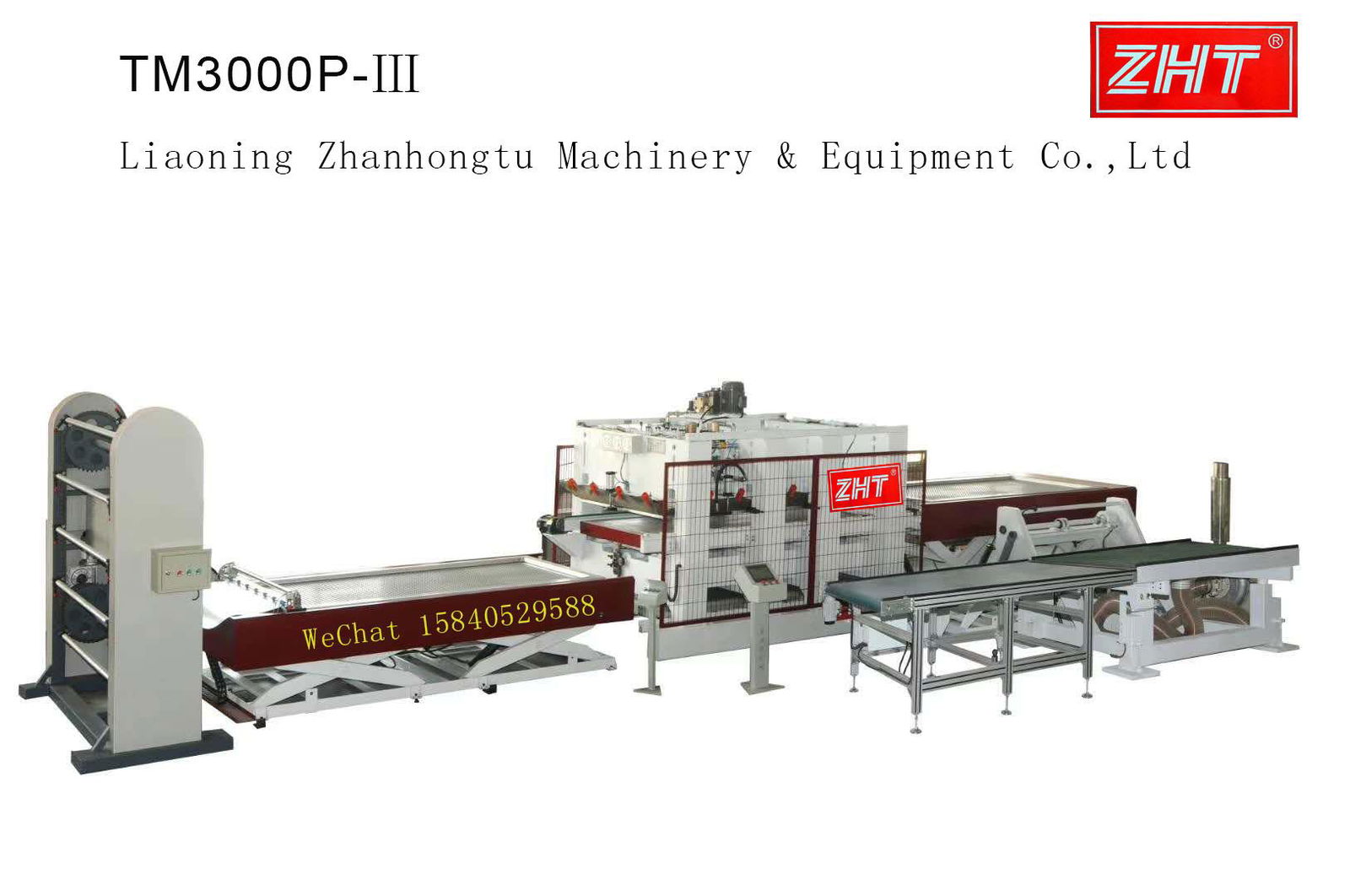 Vacuum membrane press machine for PVC, veneer,  heat transfer ZHT Liaoning