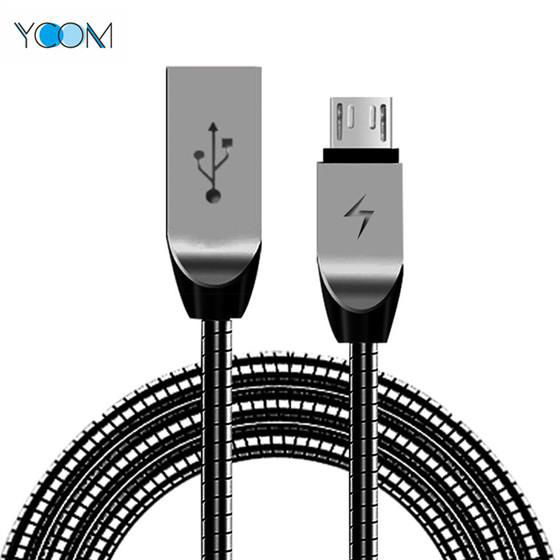 USB Type-C Metal Spring Charging Data Cable