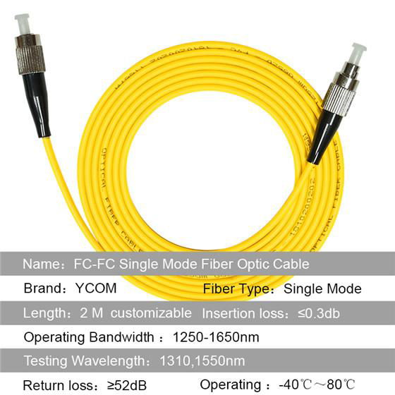 FC-FC Single Model Fiber Optic Patch Cable 2
