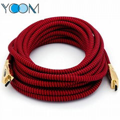  1080P 4K Metal HDMI Cable with Weaving Jacket