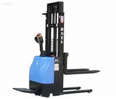 Full electric stacker with standing on platform economy type 1t or 1.5t