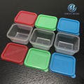 Mini plastic sauce container with colorful lids 1