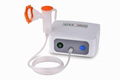 Low temperature rising portable piston compressor medical nebulizer