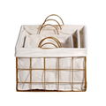 Modern wire rectangle home sundries storage basket 3