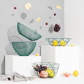 ultifunction stackable gold wire mesh woven fruit storage basket