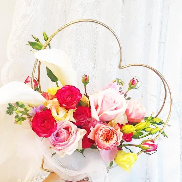 Decorative Flower Basket Metal Table Centerpiece Wedding Flower Pot Holders  2