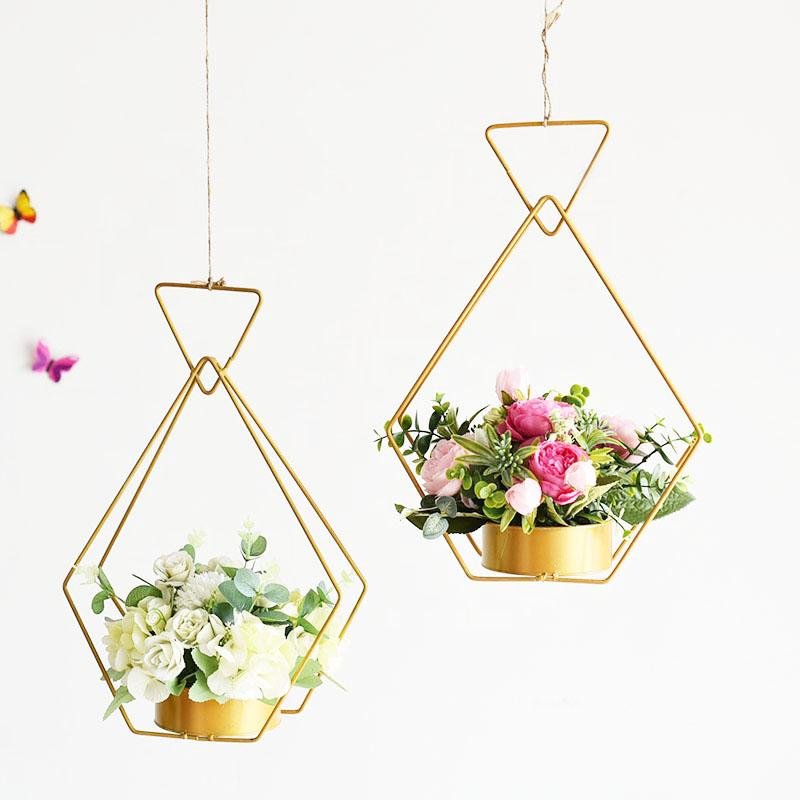 Decorative Flower Basket Metal Table Centerpiece Wedding Flower Pot Holders  5