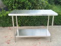 Customer-designed Stainless Steel Worktable without Backsplash 1