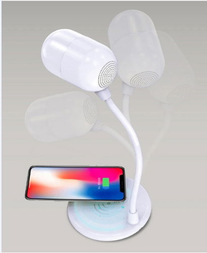 Led table lamp and Wireless Bluetooth Speaker with wireless charging 5