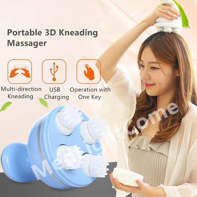 Portable Multiple-mode 3D 360℃ Rotary Kneading Full Body Massager Machine 3