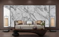 Nano Crystal Glass Stone Artificial Carrara White Marble Decorative Wall 1