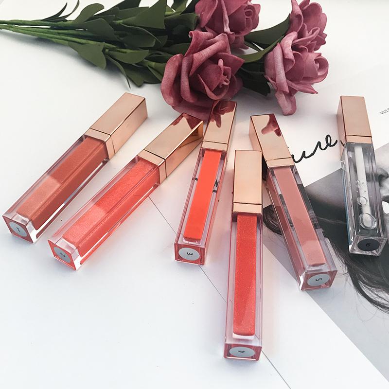 New Arrival Natural Wholesale Custom Matte Lipgloss Rose Gold Glitter Lip Gloss  5