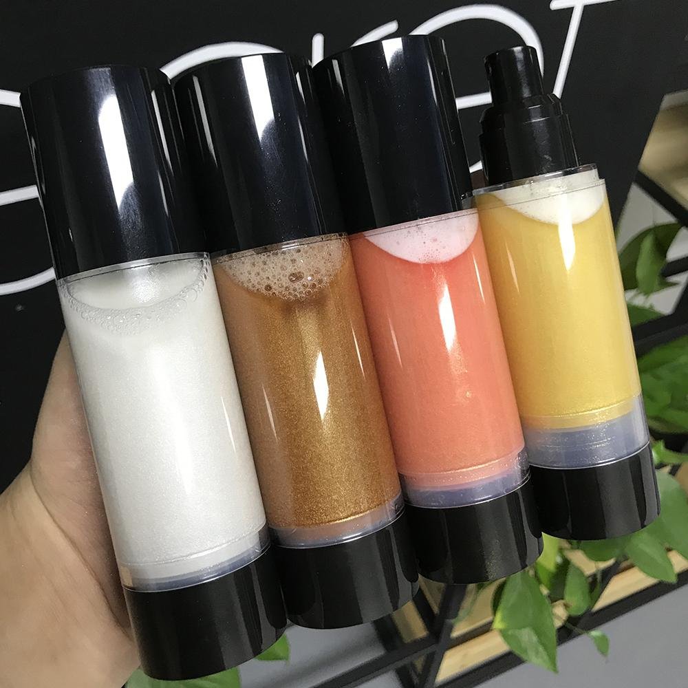 Makeup liquid highlighter private label waterproof 4 color highlighter spray 4