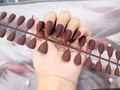 24Pcs/Sheet Almond Matte False Nails Pure Color Tips  Nail Art 3