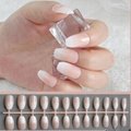 French nails white gradient colors