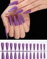 Box Packing Extra Long Coffin Glossy Press On Nails False Ballerina False Nails 3