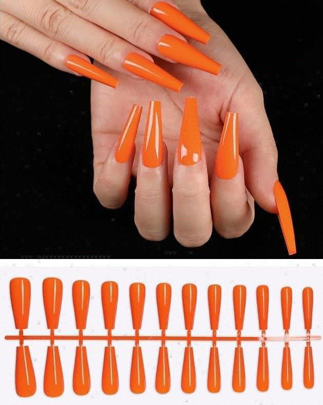 Box Packing Extra Long Coffin Glossy Press On Nails False Ballerina False Nails 4