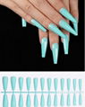 Box Packing Extra Long Coffin Glossy Press On Nails False Ballerina False Nails 5