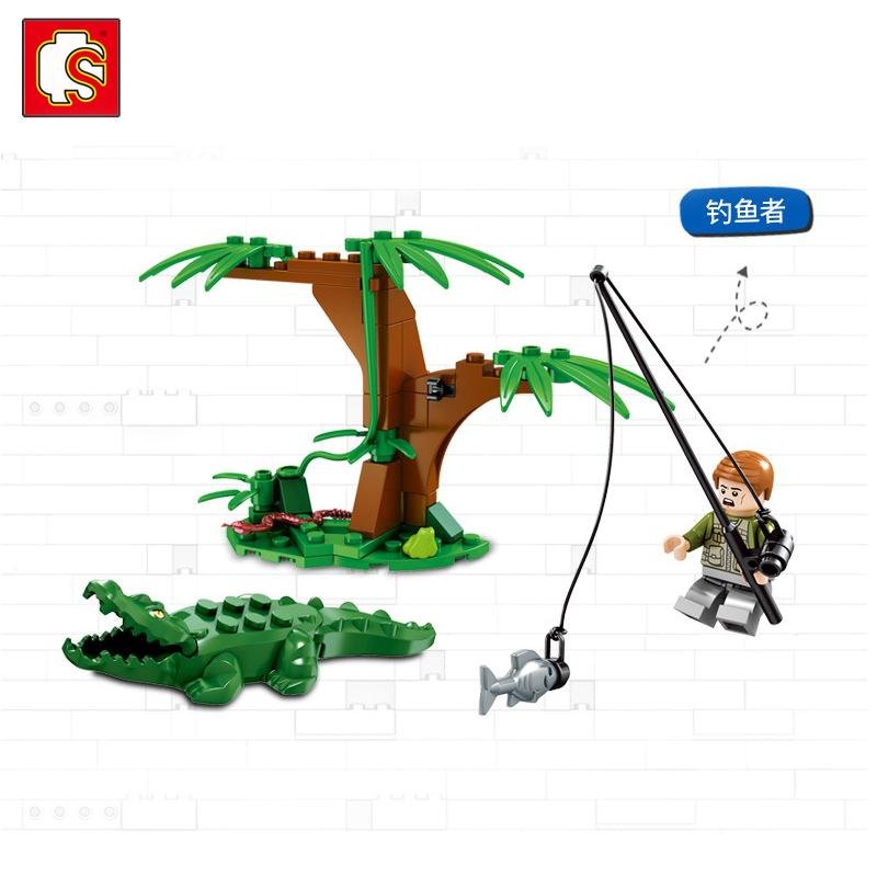 森宝积木末日救援系列丛林直升机拼插益智儿童玩具 4