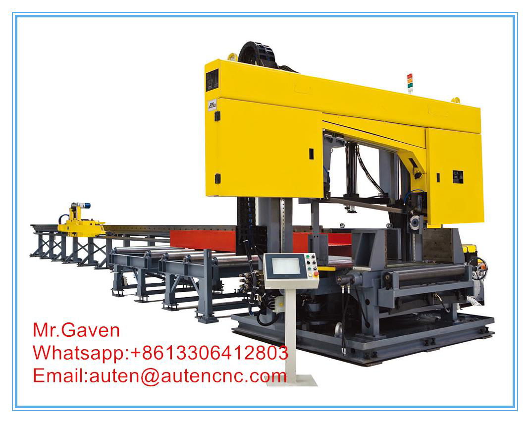 CNC H Beam Band Sawing Cutting Machine Line